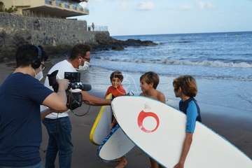 Grabación del reportaje del programa Buenas Tardes Canarias/TA.